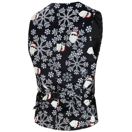 Men's Christmas Printed Vest Suit #2TZMK642 - Suits | Multicolour / M
