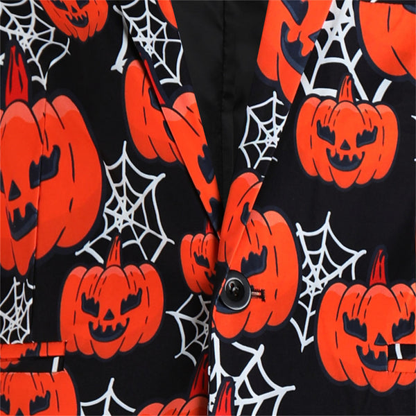 Men's Pumpkin Print Blazer #X121