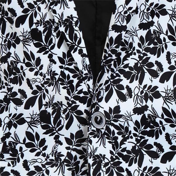 Men's Leaf Print Blazer #X197