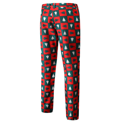 Men's Christmas Printed Vest Suit #2TZMK43 - Suits | Multicolour / M