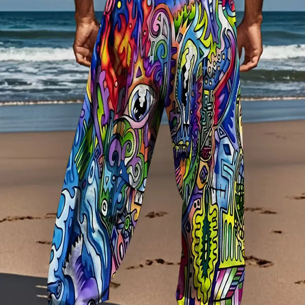 Men's Vibrant Print Pants #25061659 - Pants | Color1 / M