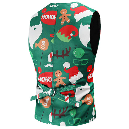 Men's Colorful Christmas Vest Suit #2TZMK50 - Suits | Multicolour / M