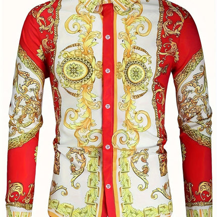 Men's Luxury Baroque Shirt #25625018 - | Red / S
