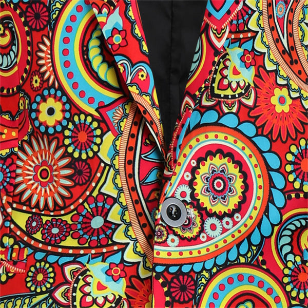 Men's Colorful Paisley Suit #2TZ320