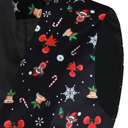Men's Christmas Printed Vest #MJ634 - Vests | Multicolour / M