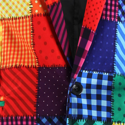 Men's Rainbow Print Suit #2TZ2503 - Suits | Multicolour / M