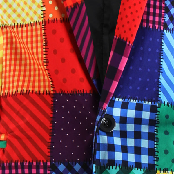 Men's Rainbow Print Suit #2TZ2503