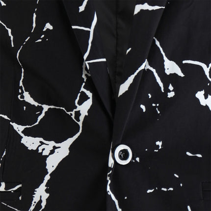 Men's Print Suit #2TZ2502 - Suits | Black / M