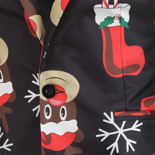 Men's Stylish Christmas Print Suit #2TZ25