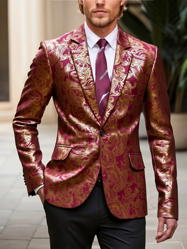 Men's Paisley Print Blazer #25062076 - Blazers | Burgundy / M