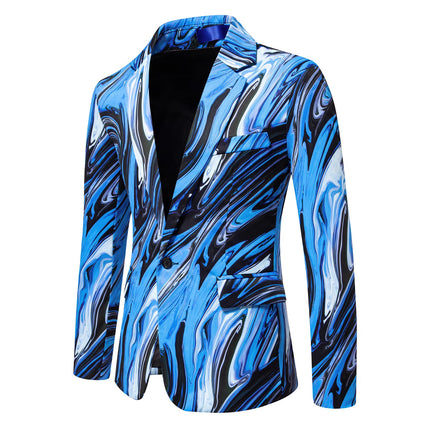 Men's Geometric Print Blazer #25061769 - Blazers | Color1 / S