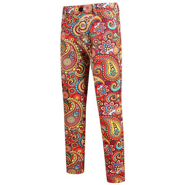 Ethnic Style Colorful Casual Trousers