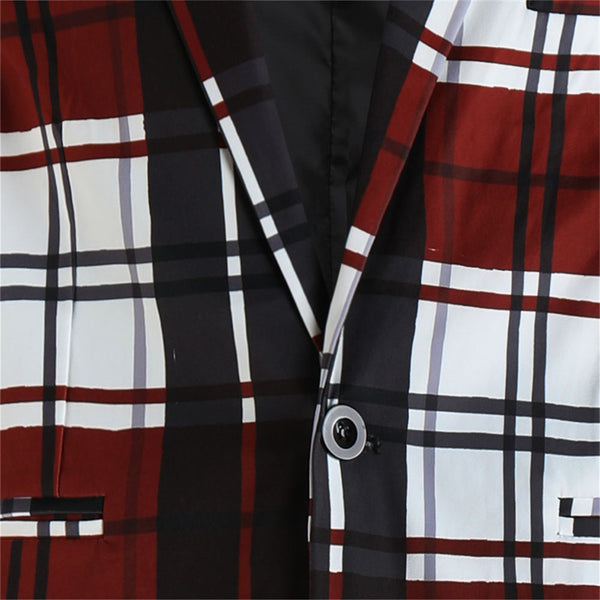 Men's Fashion Plaid Blazer #X6108
