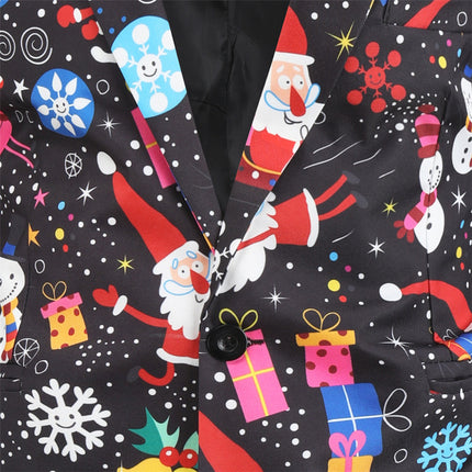 Men's Christmas Print Blazer #X27 - Blazers | Multicolour / M