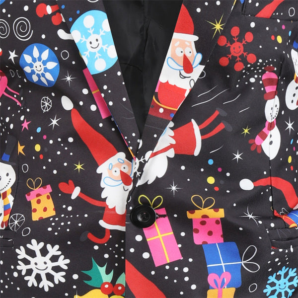 Men's Christmas Print Blazer #X27