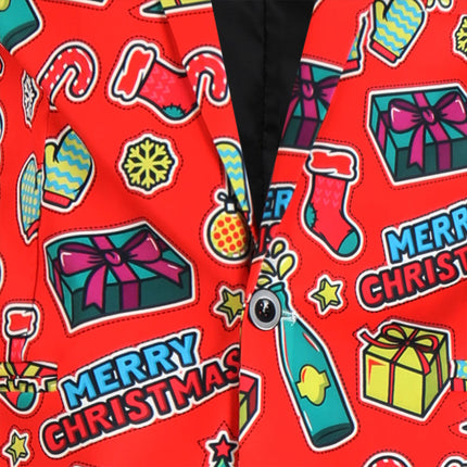 Men's Stylish Christmas Print Suit #2TZ636 - Suits | Multicolour / M
