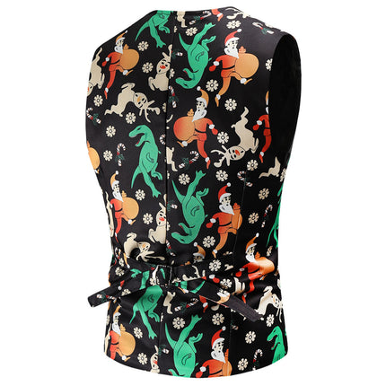 Men's Printed Vest Suit #2TZMK49 - Suits | Multicolour / M