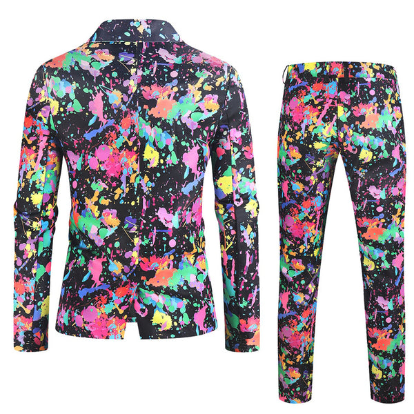 Men's Colorful Printed Suit #2TZ162