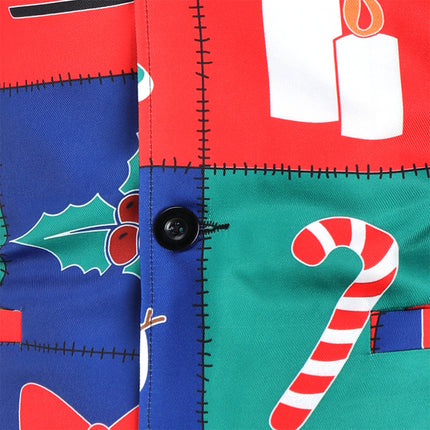 Men's Colorful Christmas Print Vest #MJ33 - Vests | Multicolour / M