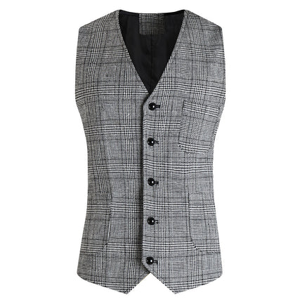 Men's Check Vest #MJ5001 - Vests | Gray / M