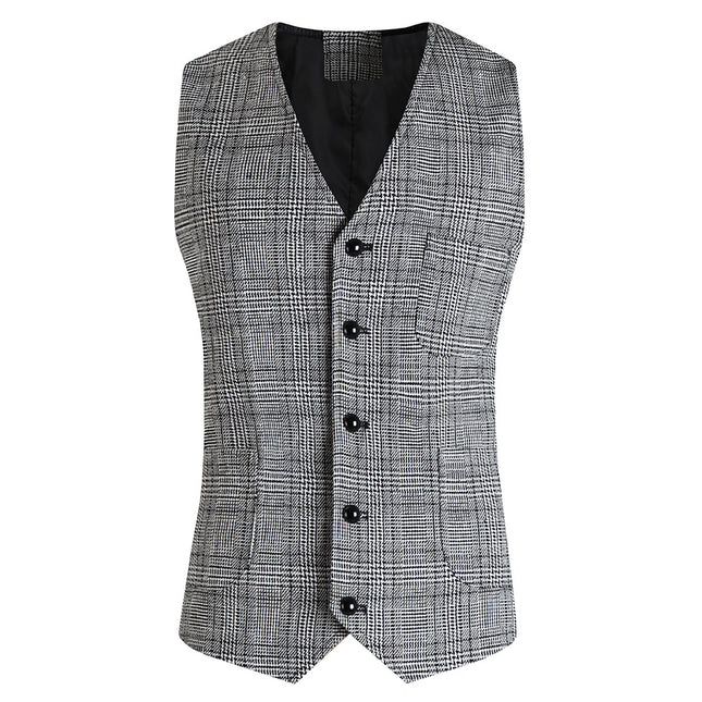 Men's Check Vest #MJ5001 - Vests | Gray / M