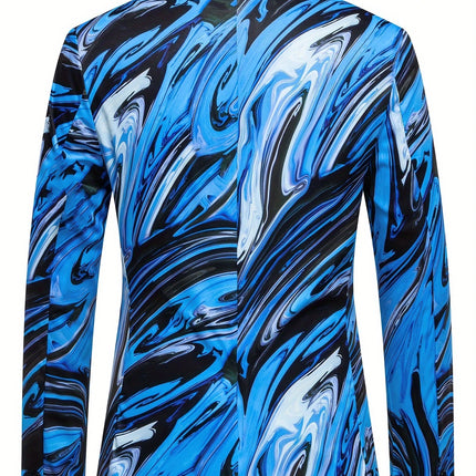Men's Geometric Print Blazer #25061769 - Blazers | Color1 / S