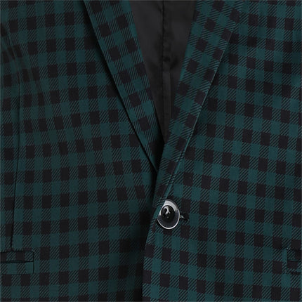 Men’s Plaid Suit #2TZ6032 - Suits | Royal Blue / M