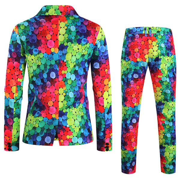 Men's Multi-Color Printed Suit #2TZ234