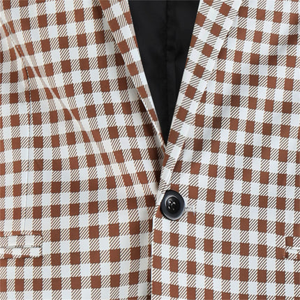 Men’s Plaid Suit #2TZ6032 - Suits | Royal Blue / M