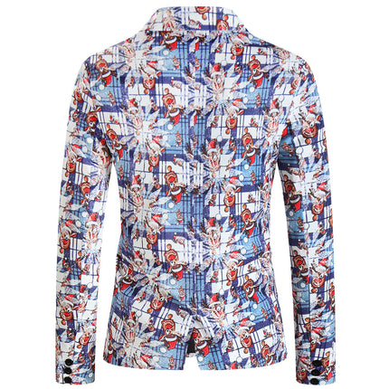 Men's Stylish Printed Suit #2TZ641 - Suits | Multicolour / M
