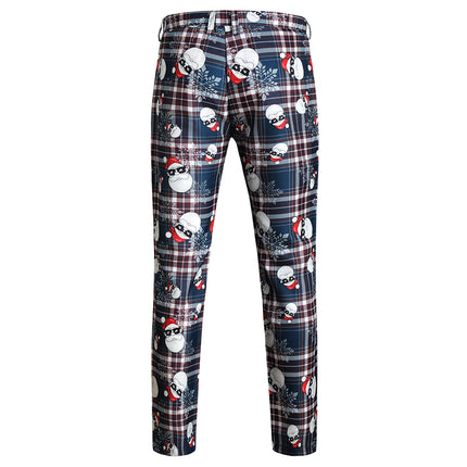 Men's Christmas Check Pants #XK34 - Pants | Multicolour / M