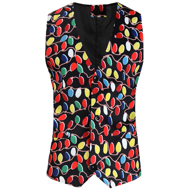 Men's Colorful Printed Vest #MJ635 - Vests | Multicolour / M