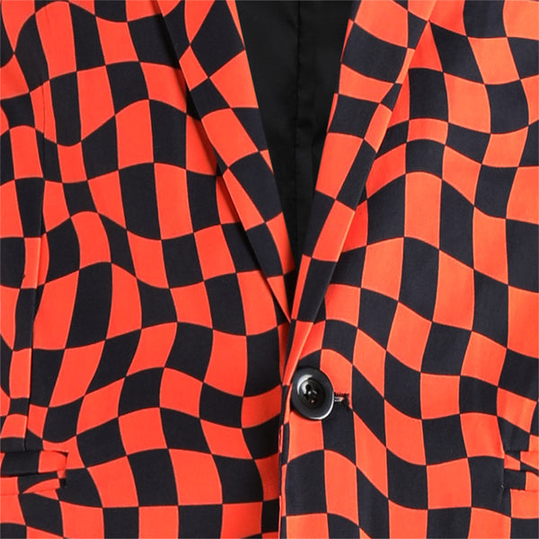 Men's Twisted Check Blazer  #X6102
