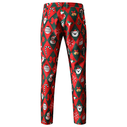 Men's Christmas Print Pants #XK47 - Pants | Multicolour / M