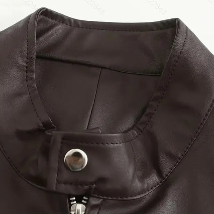 Men's Zipper Bomber Jacket #25061347 - | Coffee Brown / XS
