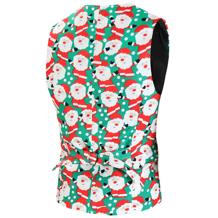 Men's Christmas Printed Vest Suit #2TZMK632 - Suits | Multicolour / M