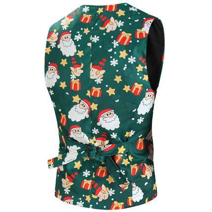 Men's Christmas Printed Vest Suit #2TZMK637 - Suits | Multicolour / M