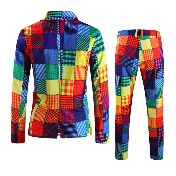Men's Multi-color Printed Suit#2TZ-XX316