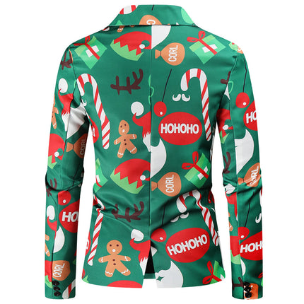 Men's Colorful Christmas Print Suit #2TZ50 - Suits | Multicolour / M