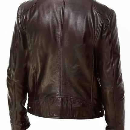 Men's Zipper Bomber Jacket #25061347 - | Coffee Brown / XS