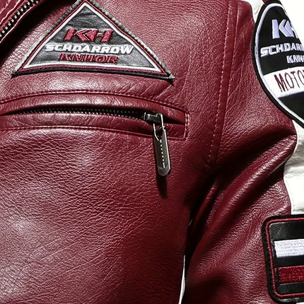 Men's Biker Jacket #25061244 - | Red / 2XS