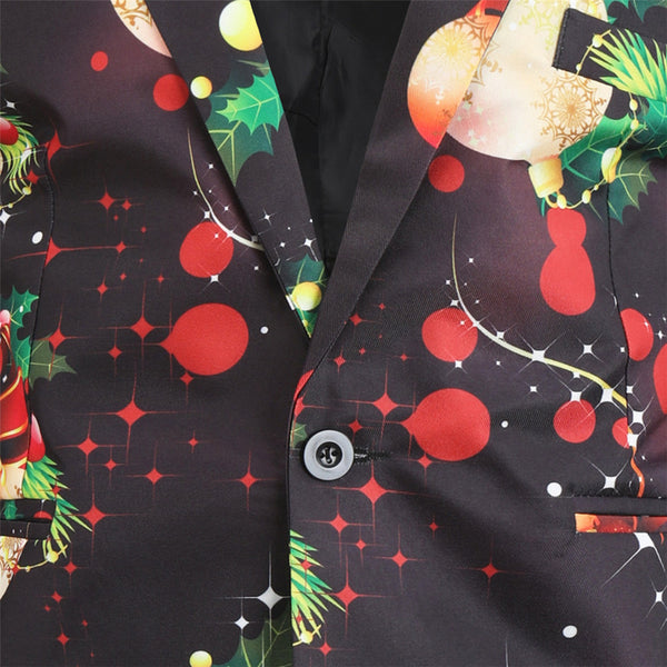 Men's Christmas Print Blazer #X28