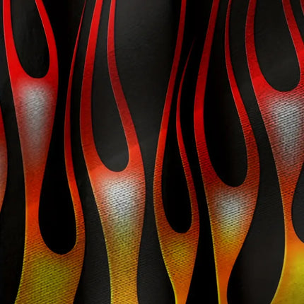 Men's Flame Print Shirt #25060916 - | Multicolour / L