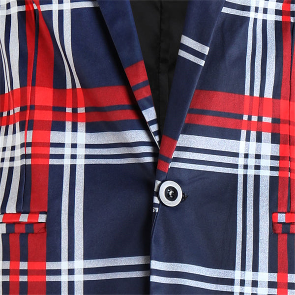 Men's Elegant Plaid Blazer #X6200