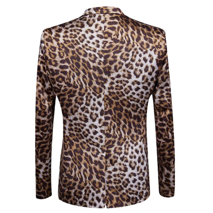 Men's Leopard Print Suit #M8002 - Suits | Multicolour / XS