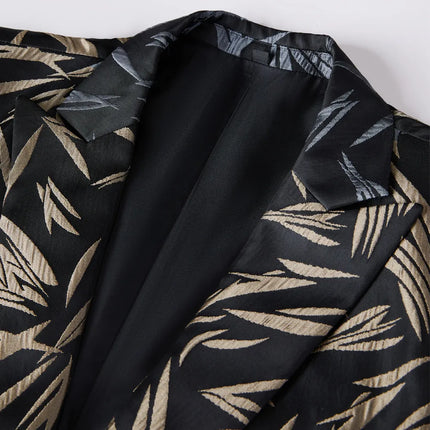 Men's Bamboo Leaf Lapel Suit  #S8505