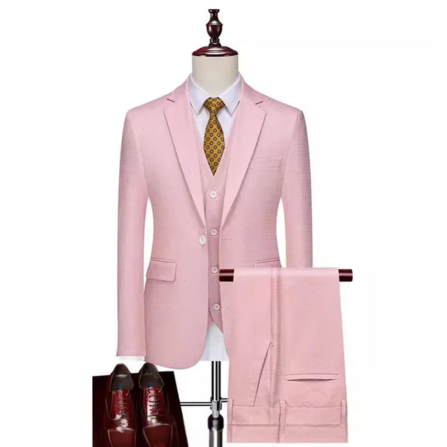 Men's Sparkling Plaid 3-Piece Suit  #S8511