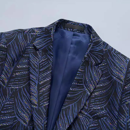 Men's Leaf Vein Pattern Blazer  #S8517