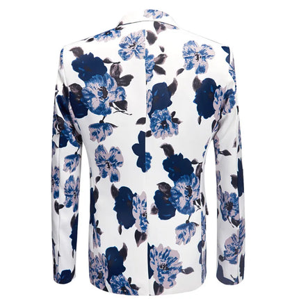 Men's Blue Blossom Artistic Blazer  #S8344