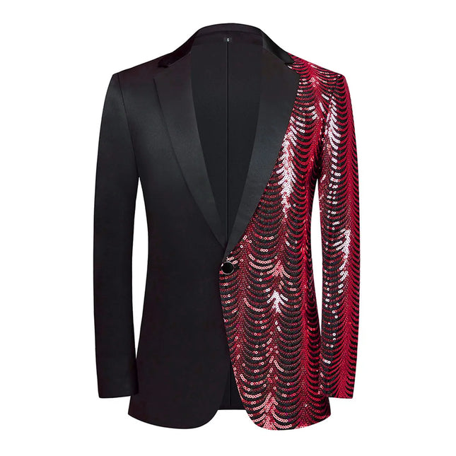 Men's Red Sequins Blazer #S8238